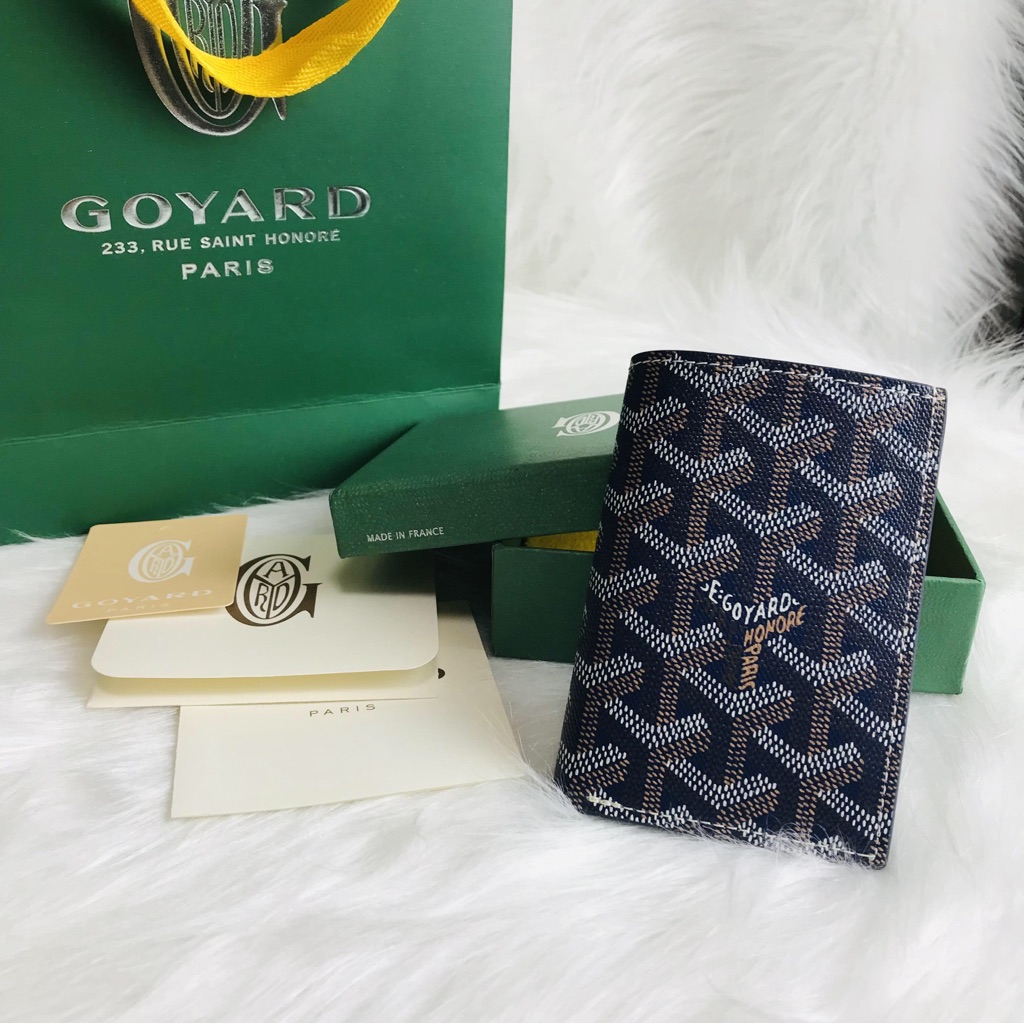 Goyard Saint Marc Navy Goyardine Card Wallet